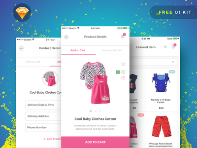 BabyPink - Sketch Free UI Kit